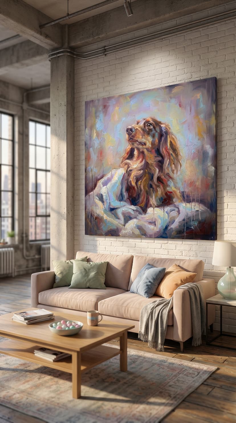 Finished pet portrait close up