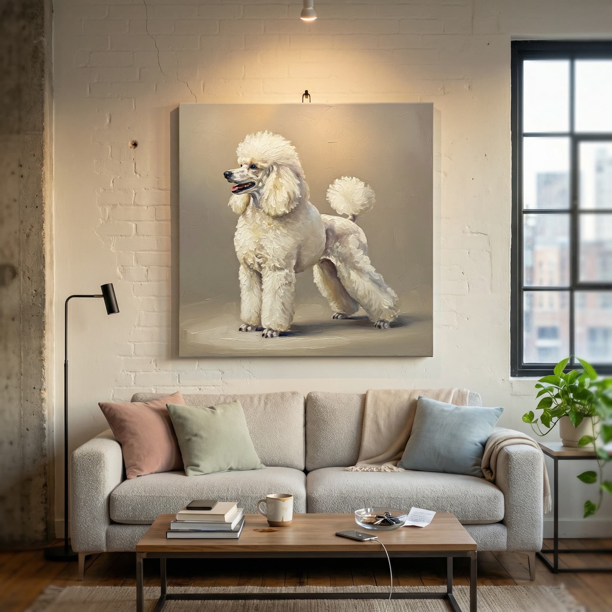 Pet photo preview becoming finished wall art