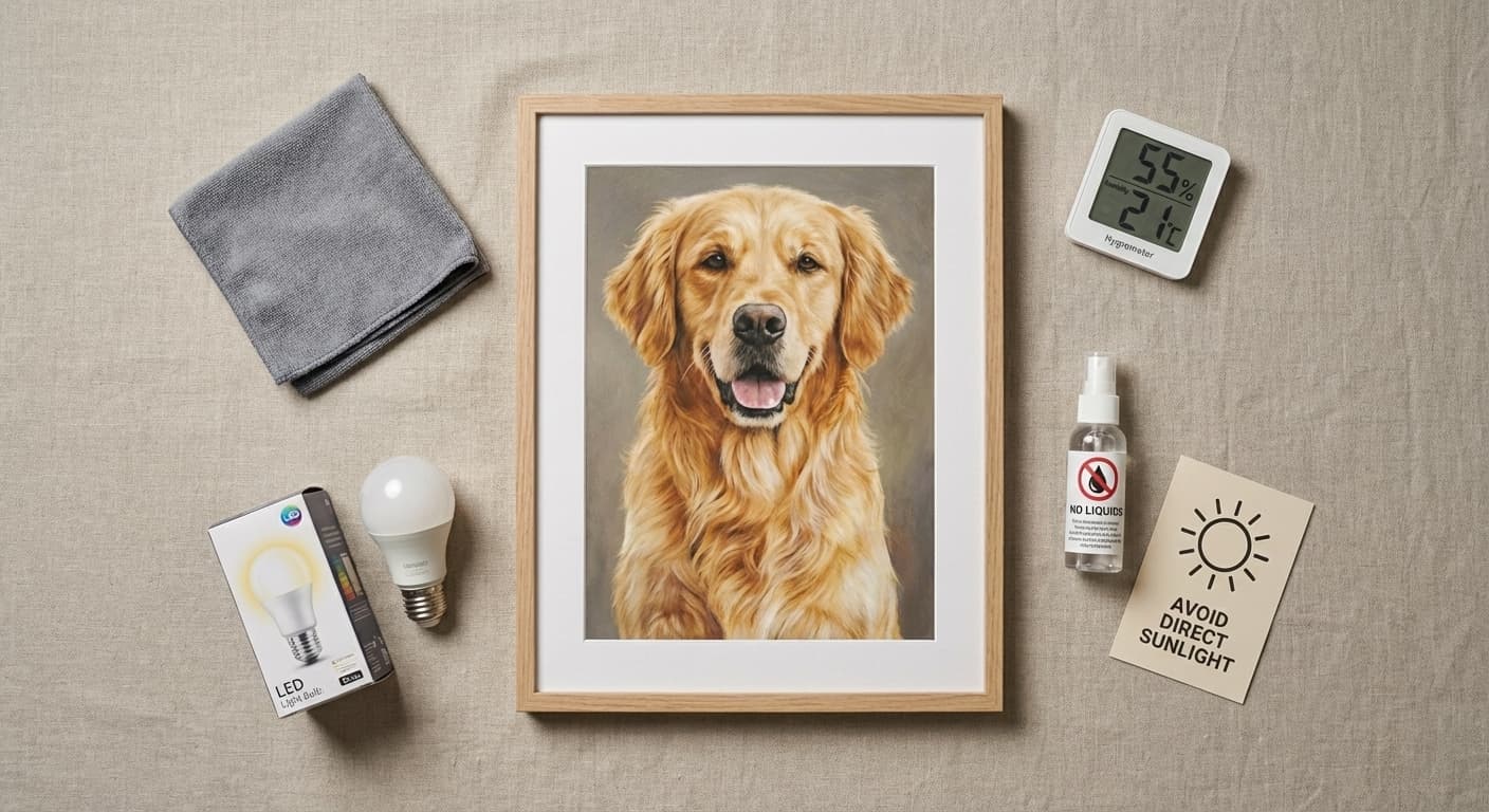 Artwork care checklist graphic