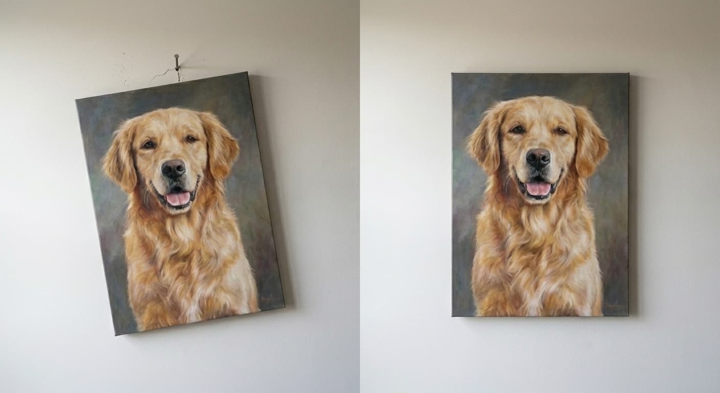 Correct and incorrect ways to hang artwork