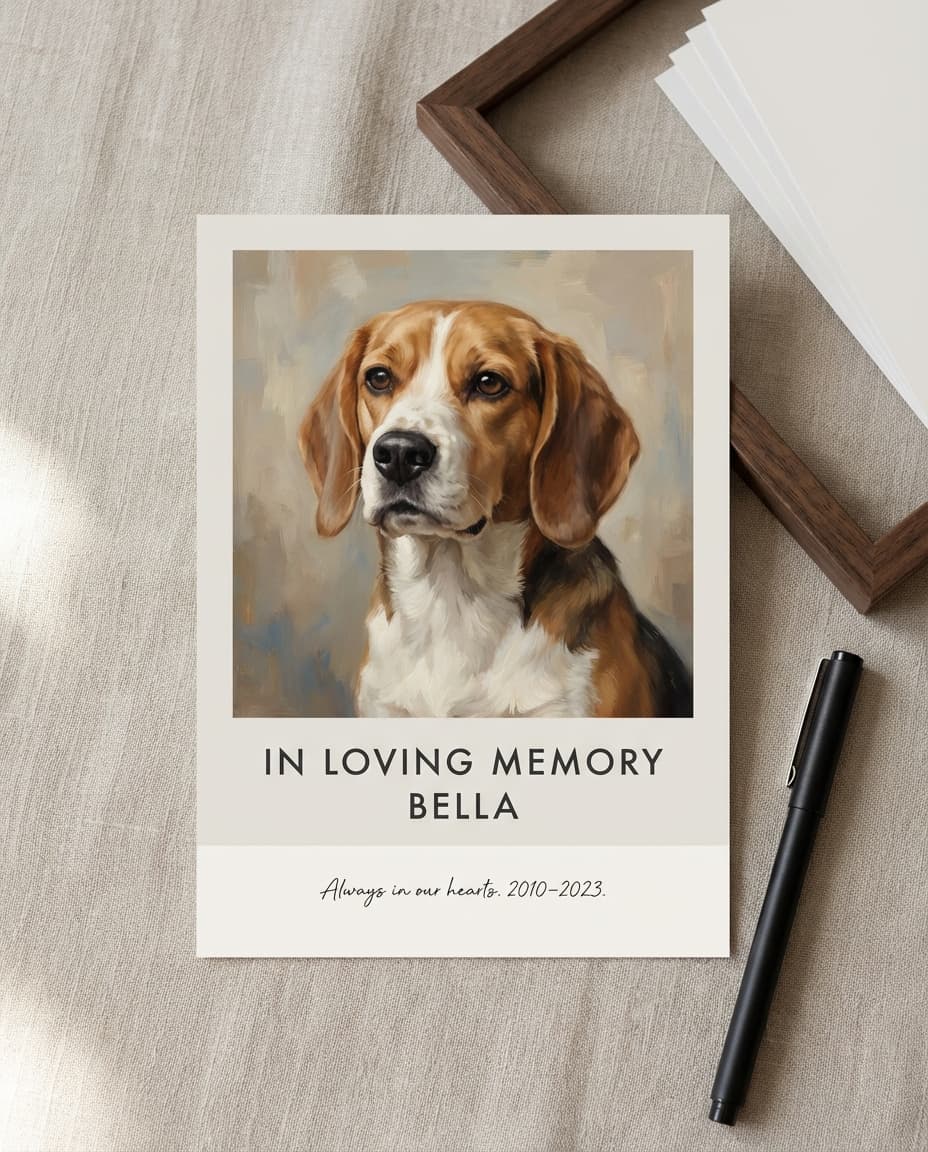 Art in a Sec Memorial Card