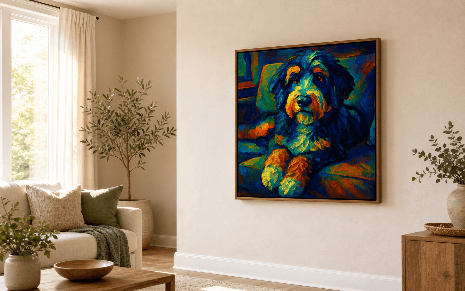 Oil pet portrait style preview