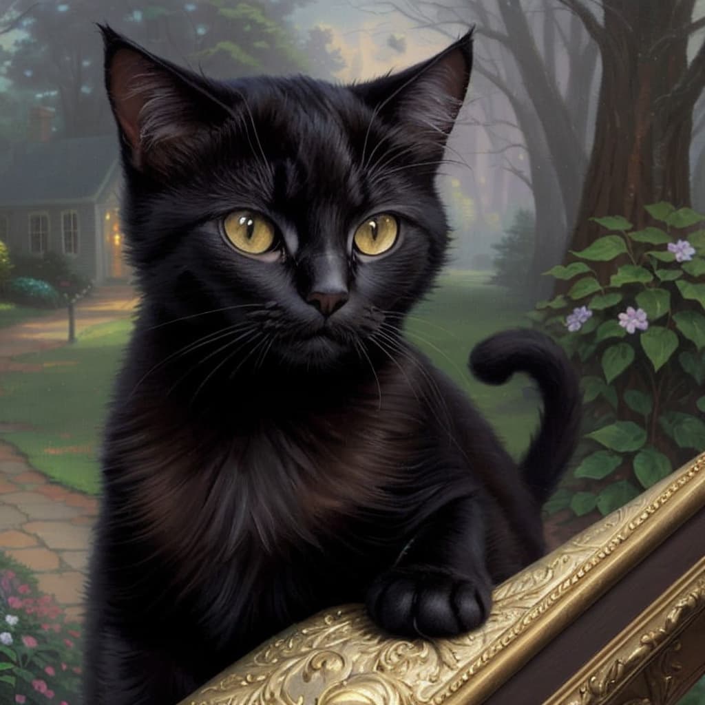 Art in a Sec artist hand-painting a custom cat portrait