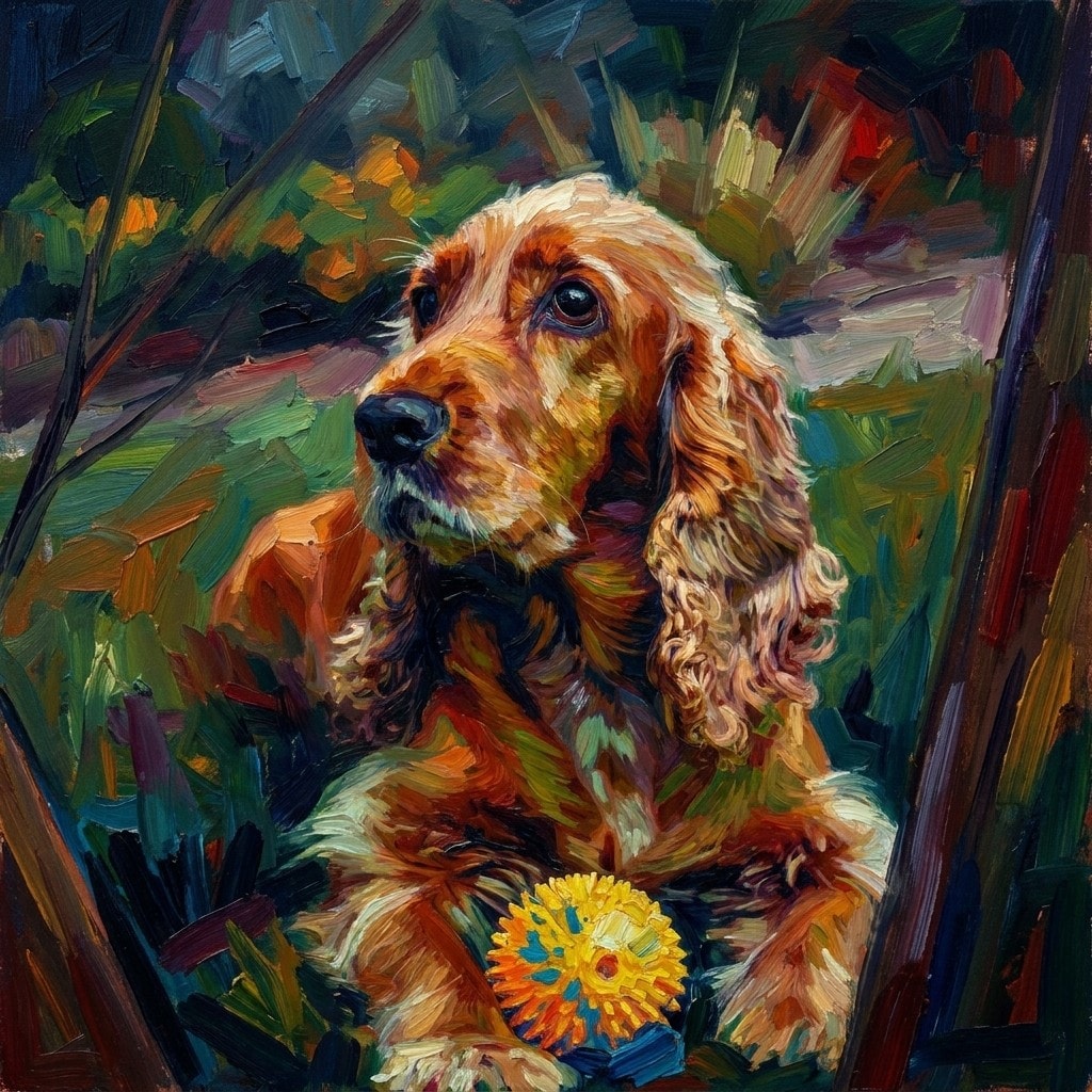 Custom Oil-Painted Pet Portraits Example