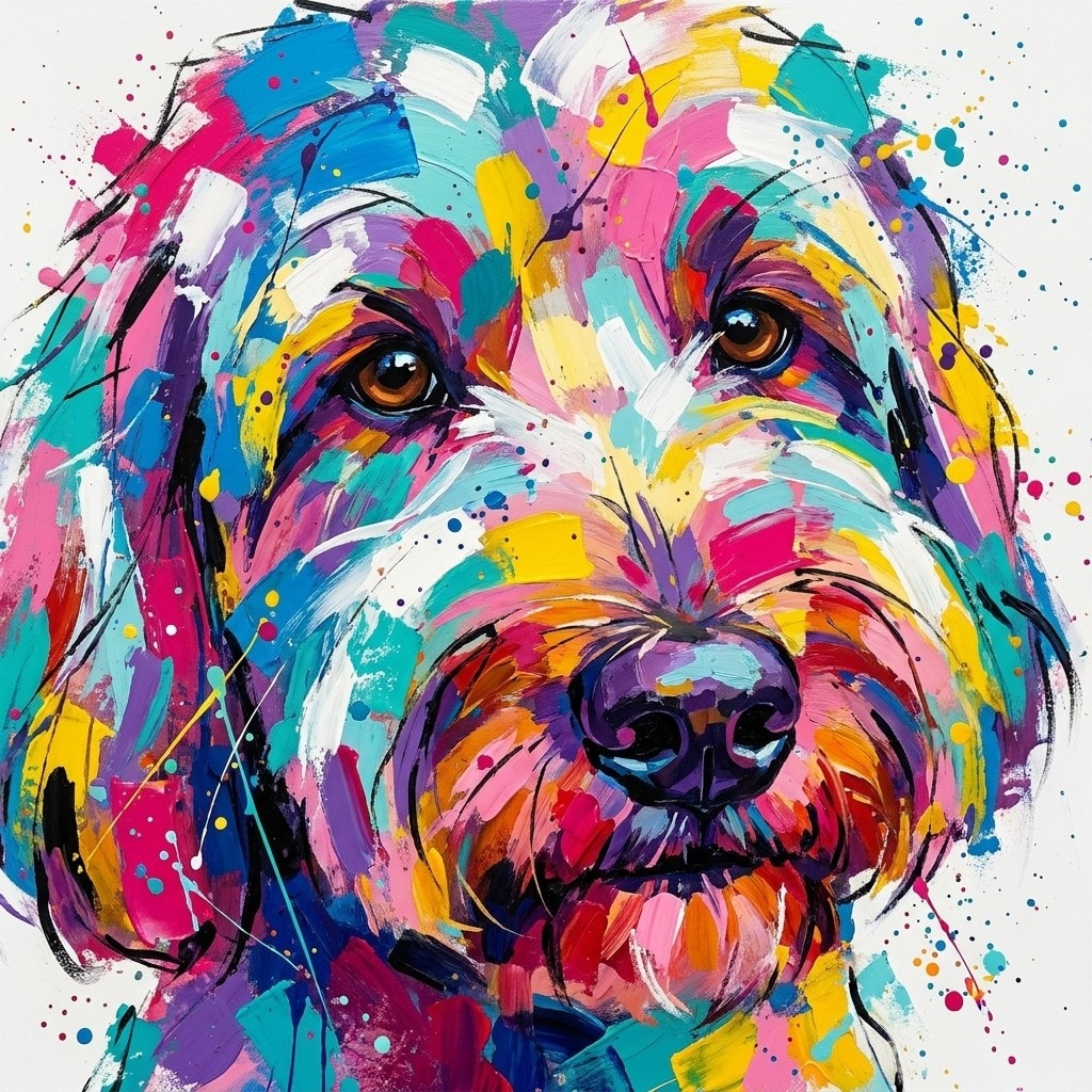 Colorful Pop Art Pet Portraits Example