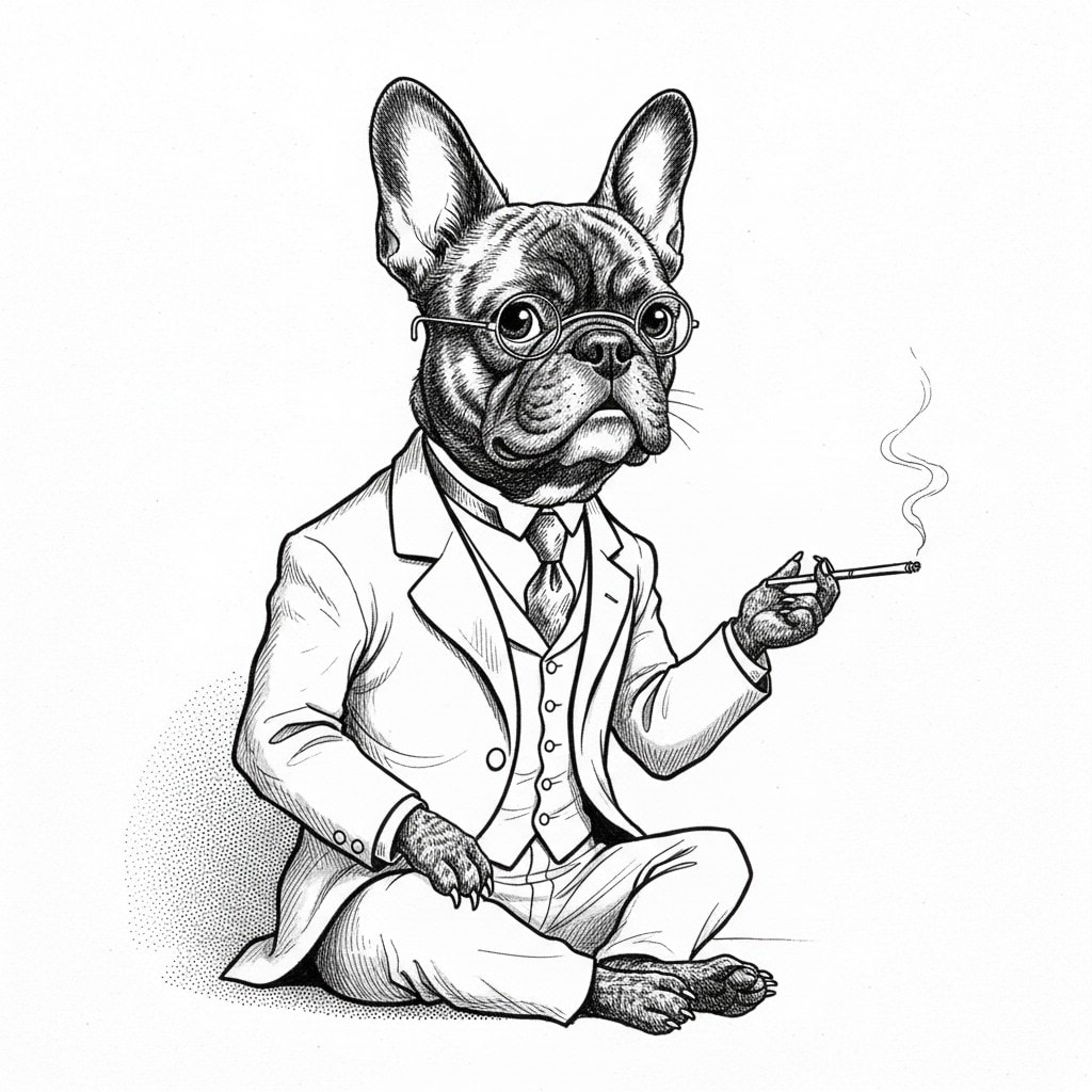 Custom Vintage Ink Caricature Portraits Example