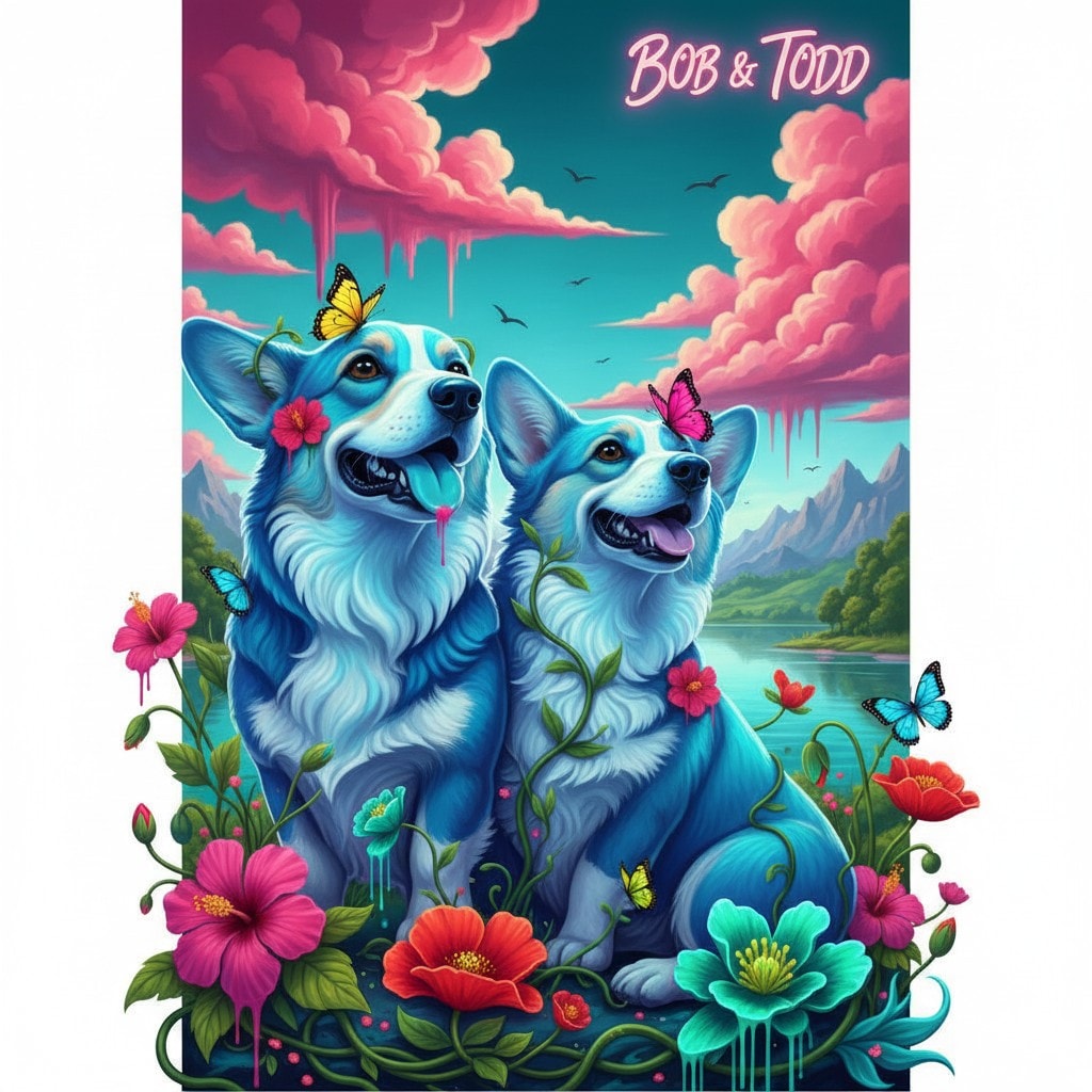 Imaginative Collage Pet Portraits Example