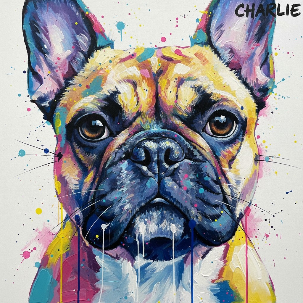 Colorful Pop Art Pet Portraits Collection Example