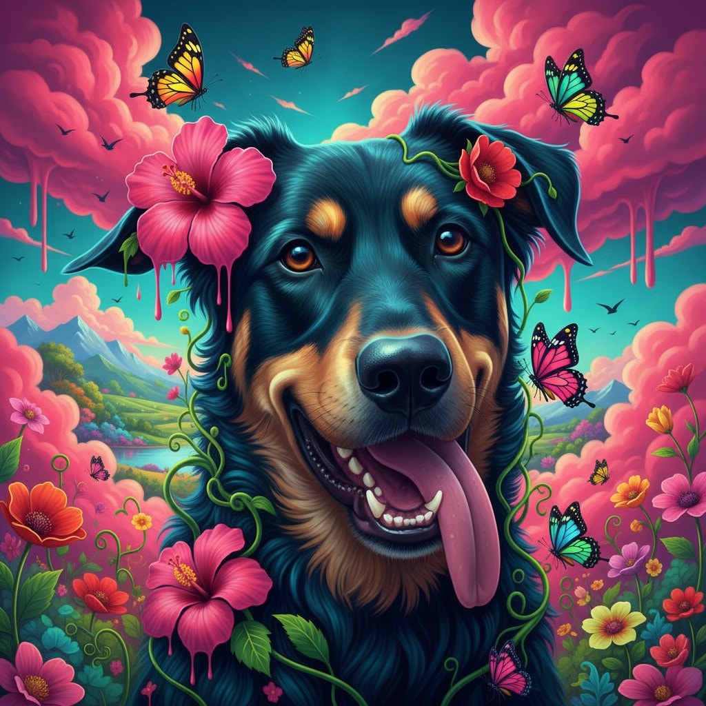 Imaginative Collage Pet Portraits Example