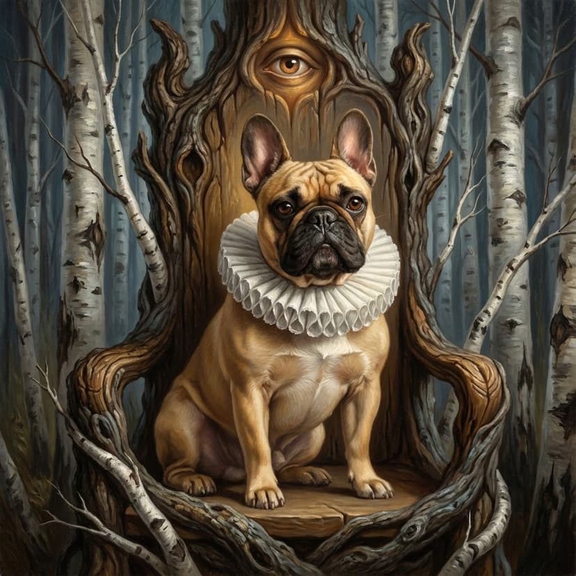 Surreal pet portrait close up