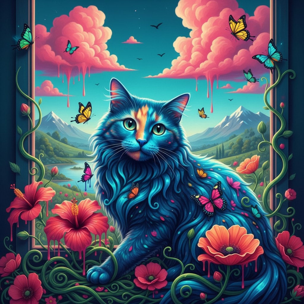 Imaginative Collage Pet Portraits Example