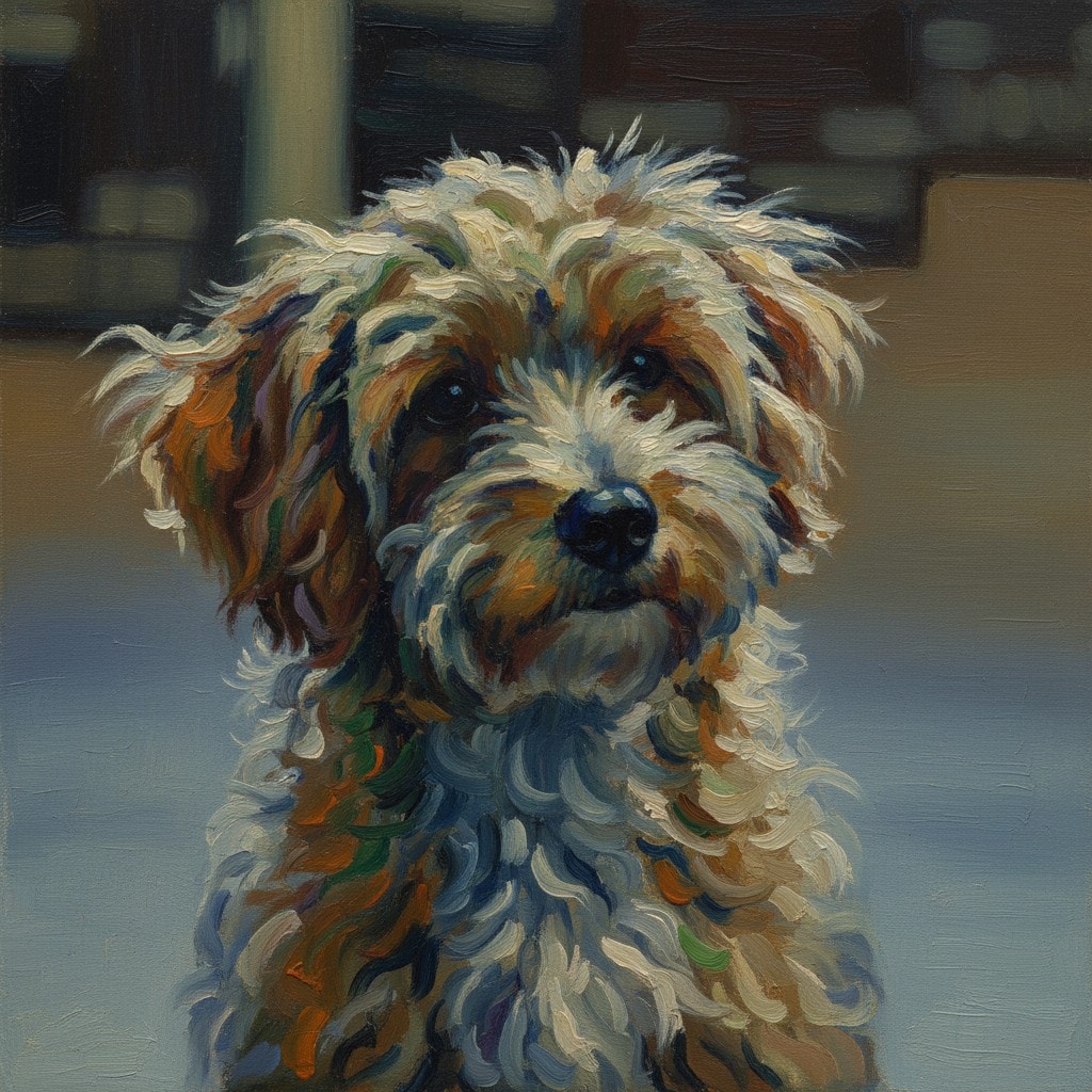 Custom Oil-Painted Pet Portraits Example