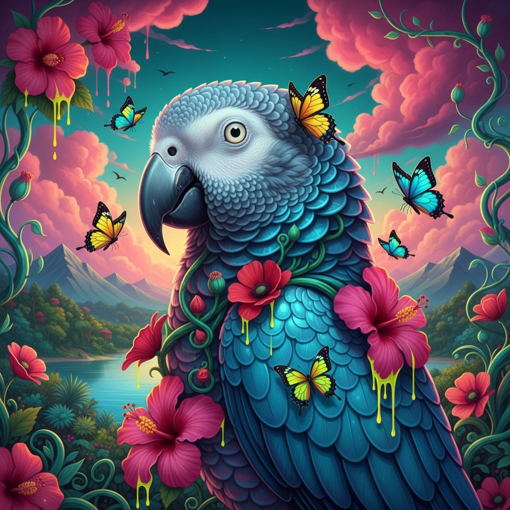 Imaginative Collage Pet Portraits Example