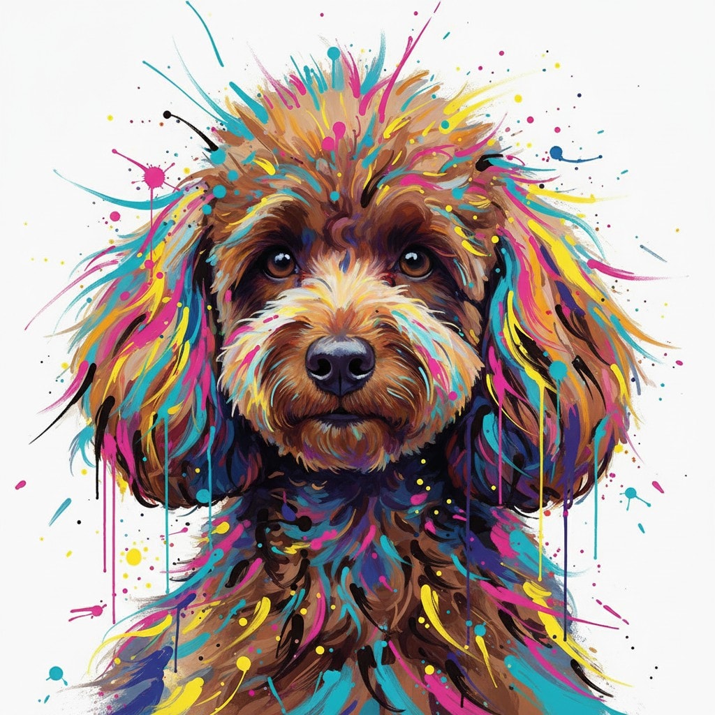 Colorful Pop Art Pet Portraits Collection Example