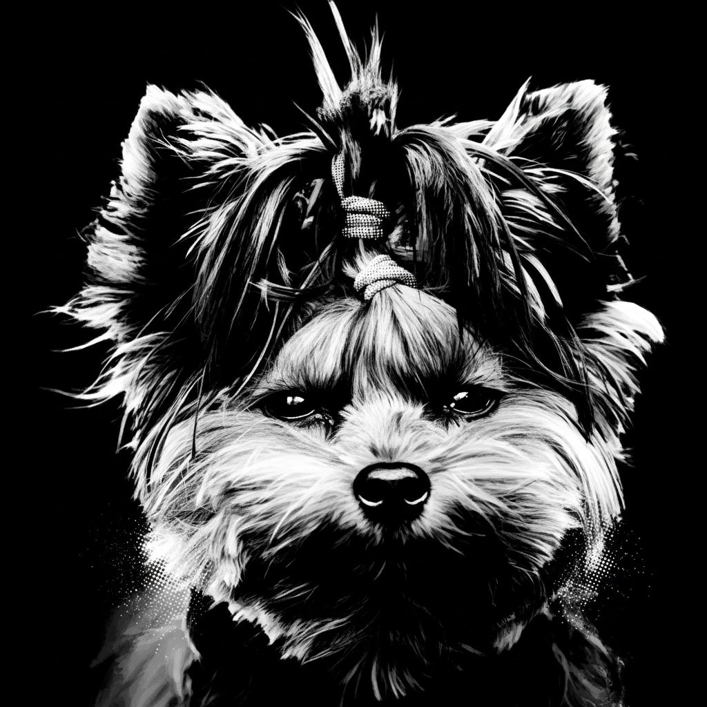 Custom Pet Portraits with Dark Backgrounds Example