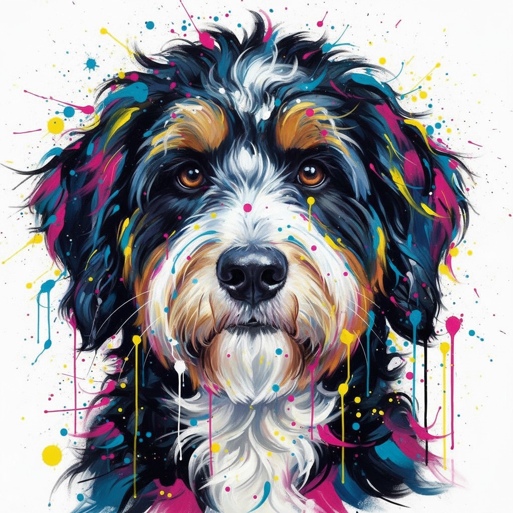 Colorful Pop Art Pet Portraits Collection Example
